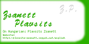 zsanett plavsits business card